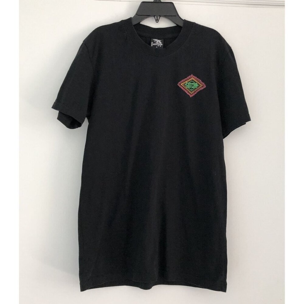 Gotcha Skate Surf Mens Size‎ Small Black Sunburst Short Sleeve Cotton
